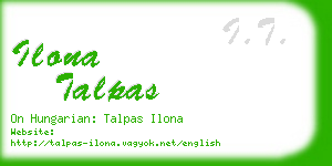 ilona talpas business card